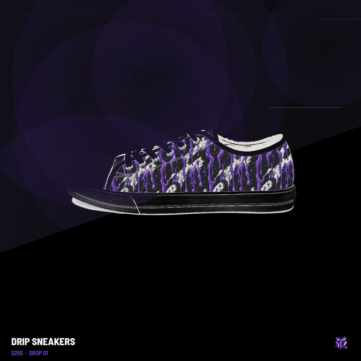 Twisted Zone Drip Sneakers — branded lookbook visual, Drop 01, The Twisted Zone